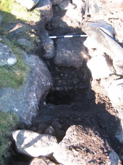 Watching brief, Detail view, Mither Tap Hillfort, Bennachie, Aberdeenshire