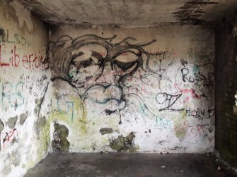 Example of graffiti inside the building.