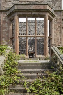 South west elevation. Detail of bay window. 