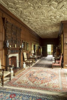 Interior view showing Gallery on first floor, Brechin Castle.