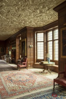 Interior view showing Gallery on first floor, Brechin Castle.