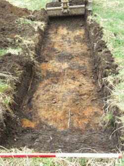 Archaeological evaluation photograph, Tr 1 west end, Lincrieff, Gauchhill Road, Kintore