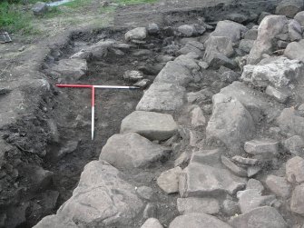 Outermost wall of broch in W corner