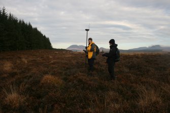 Alison McCaig on east bank of cursus, view from S