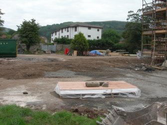 Archaeological evaluation, General site view from S entrance gate, The Priory Hotel, Broomfield Place, Largs