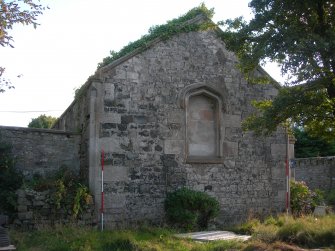 Archaeological evaluation, Stable block W gable end, The Priory Hotel, Broomfield Place, Largs