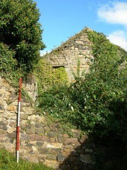 Archaeological evaluation, Stable block, room 4, E gable end interior elevation, The Priory Hotel, Broomfield Place, Largs