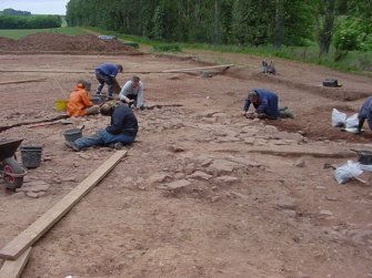 Excavation, General view of SS1, Whittingehame Tower, Traprain Law Environs project Phase 2, East Lothian