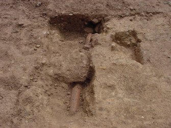 Excavation, Field drain, Whittingehame Tower, Traprain Law Environs project Phase 2, East Lothian