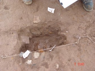 Archaeological excavation, Day 1, F125, Standingstone, Traprain Law Environs Project Phase 2, East Lothian