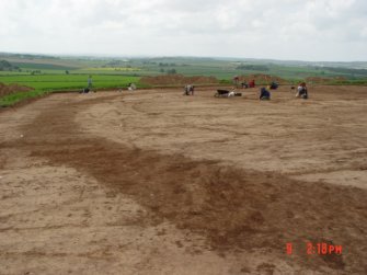 Archaeological excavation, Day 2, Ditch and palisade S, Standingstone, Traprain Law Environs Project Phase 2, East Lothian