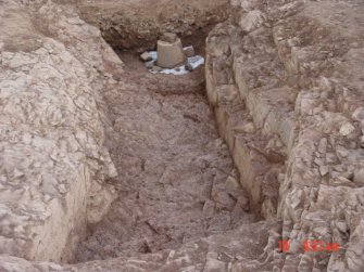 Archaeological excavation, Day 8, F3 ditch terminal, Standingstone, Traprain Law Environs Project Phase 2, East Lothian