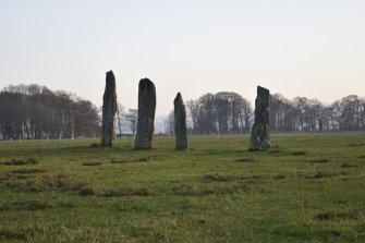 General view of the standing stones at Ballymeanoch