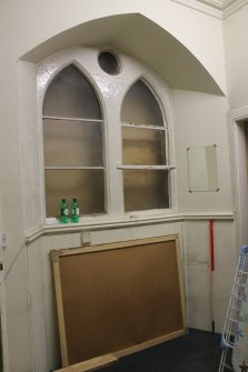 Standing building survey, Room 0/3, Detail of window in the NE wall, Buccleuch Parish Church, 33 Chapel Street, Edinburgh