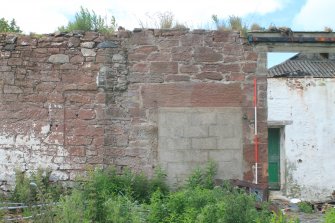 Standing building survey, Barn D, NE Elevation, Detail of doorway to the SE side, Boghead Farm, Ethie
