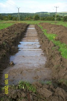 Archaeological evaluation, Trench 24, General view of trench, Stirling Road, Strathleven