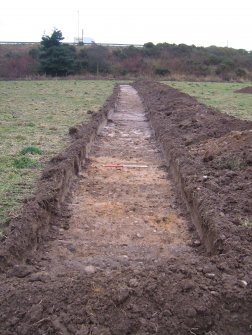 Archaeological evaluation, General trench shot, East Beechwood Farm, Highland