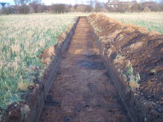 Archaeological evaluation, General trench shot, East Beechwood Farm, Highland