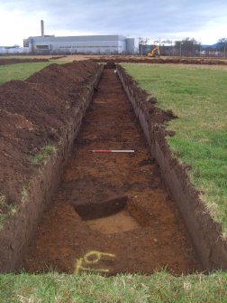 Archaeological evaluation, Trench 9, General trench shot, East Beechwood Farm, Highland