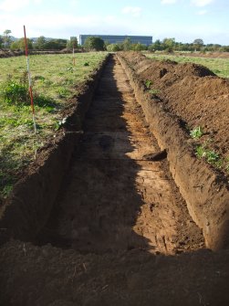 Archaeological evaluation, General trench view, East Beechwood Farm, Highland