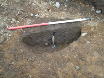 Archaeological evaluation, Detail view, East Beechwood Farm, Highland