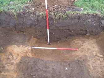 Archaeological evaluation, Detail view, East Beechwood Farm, Highland