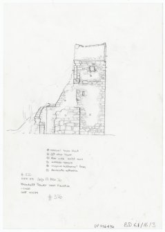 Plan of Blacket tower. West elevation #326