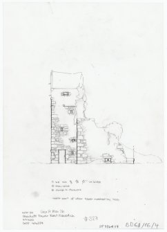 Plan of Blacket tower. East elevation #327