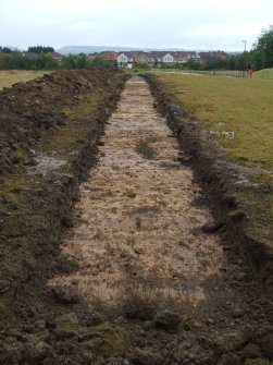 Archaeological evaluation, View of trench 13 post excavation, Oldwood Place, Eliburn, Livingston