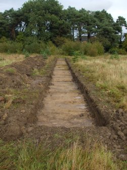 Archaeological evaluation, View of trench 6 post excavation, Oldwood Place, Eliburn, Livingston