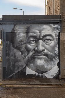 Detail of Frederick Douglass mural by Trench One