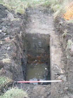 Evaluation Photograph, Trench 1. Post-excavation, facing E, Harvester's Way, Wester Hailes