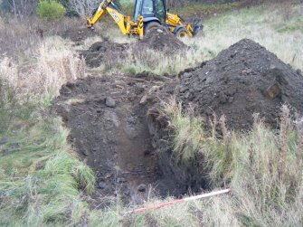 Evaluation Photograph, Trench 2. Post-excavation, facing E, Harvester's Way, Wester Hailes