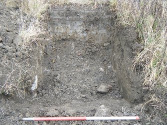 Evaluation Photograph, Trench 7 and 8. General, facing NE, Harvester's Way, Wester Hailes