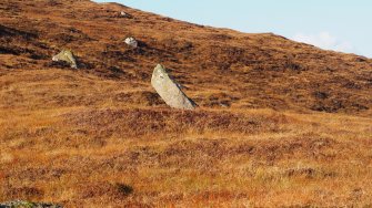 Standing stone, Maari. View from E. 