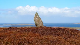 Standing stone, Maari. View from S. 