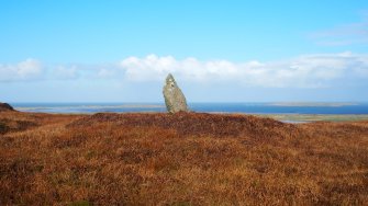 Standing stone, Maari. View from S. 