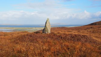 Standing stone, Maari. View from S. 