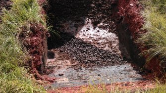 Archaeological evaluation, Trench 7, service cut, LIDL Alderstone Road, Almondvale, Livingstone