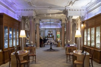 Interior. Ground floor. View of Hamilton and Inches retail area.