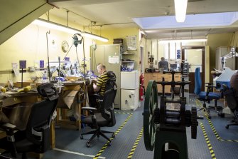 Interior. Third floor. View of goldsmiths workshop. 