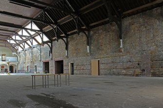 Historic Building Recording Photograph, General view of main hall, north internal elevation, facing north-west, Dalkeith Corn Exchange