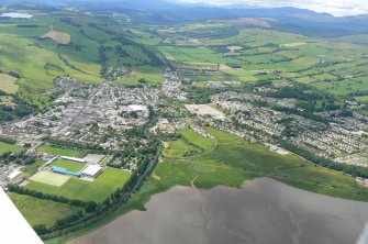 General aerial view of Dingwall, looking W, towards Strathpeffer.