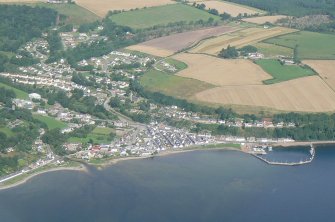 General aerial view of Avoch, Black Isle, looking N.