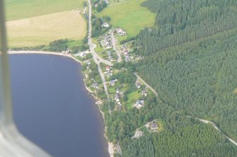 Aerial view of Dores, Loch Ness,  general view, looking NE.