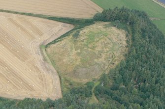 Aerial view of Ormond Castle, Black Isle, oblique view, looking E.