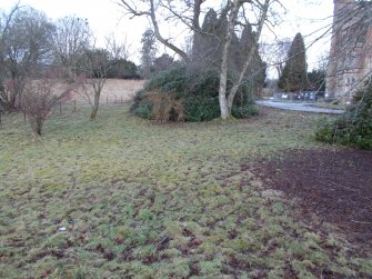 Archaeological evaluation, View of proposed car park area, Birkwood House, Lesmahagow