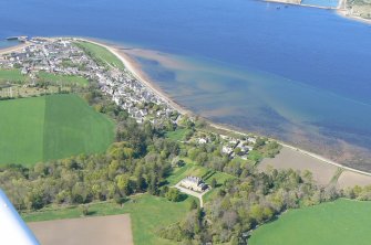 Aerial view of Cromarty and Cromarty House, looking NW.