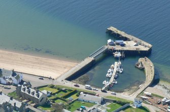 Aerial view of Cromarty Harbour, looking W.