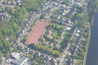 Aerial view of Bellfield Park, Inverness, looking SE.